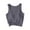 Gray, variant on Cropped Pajama Tank Tops for Women Solid Casual Crew Neck Modal Sleep Shirt Stretch Loose Sleeveless Pj Undershirt Summer Soft Comfy Loungewear with Chest Pads