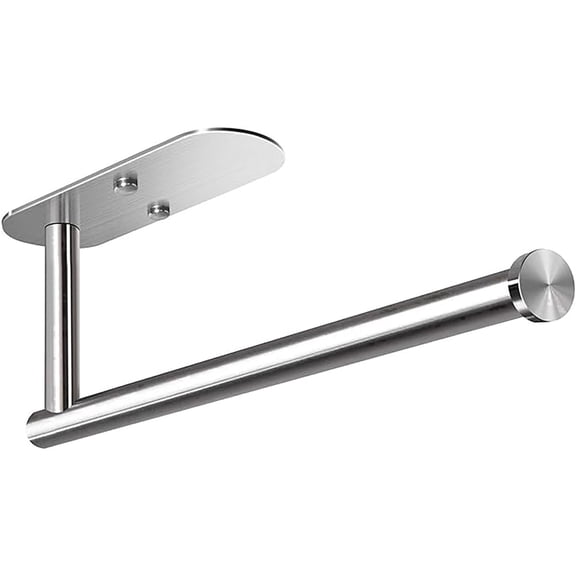 Brotasdro Stainless Steel Paper Towel Holder, Rustproof, Wall Mounted, Self-Adhesive or Screw Installation, 13.1 Inch