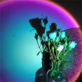 thumbnail image 3 of Sunset Sunrise lamp Projector Light Romantic Rainbow Projection Night 360 Degree Rotation 4 Replaceable Film USB Charging for Photography Party Theme Home Living Room Bedroom Decor/Selfie/Coffe Shop, 3 of 7