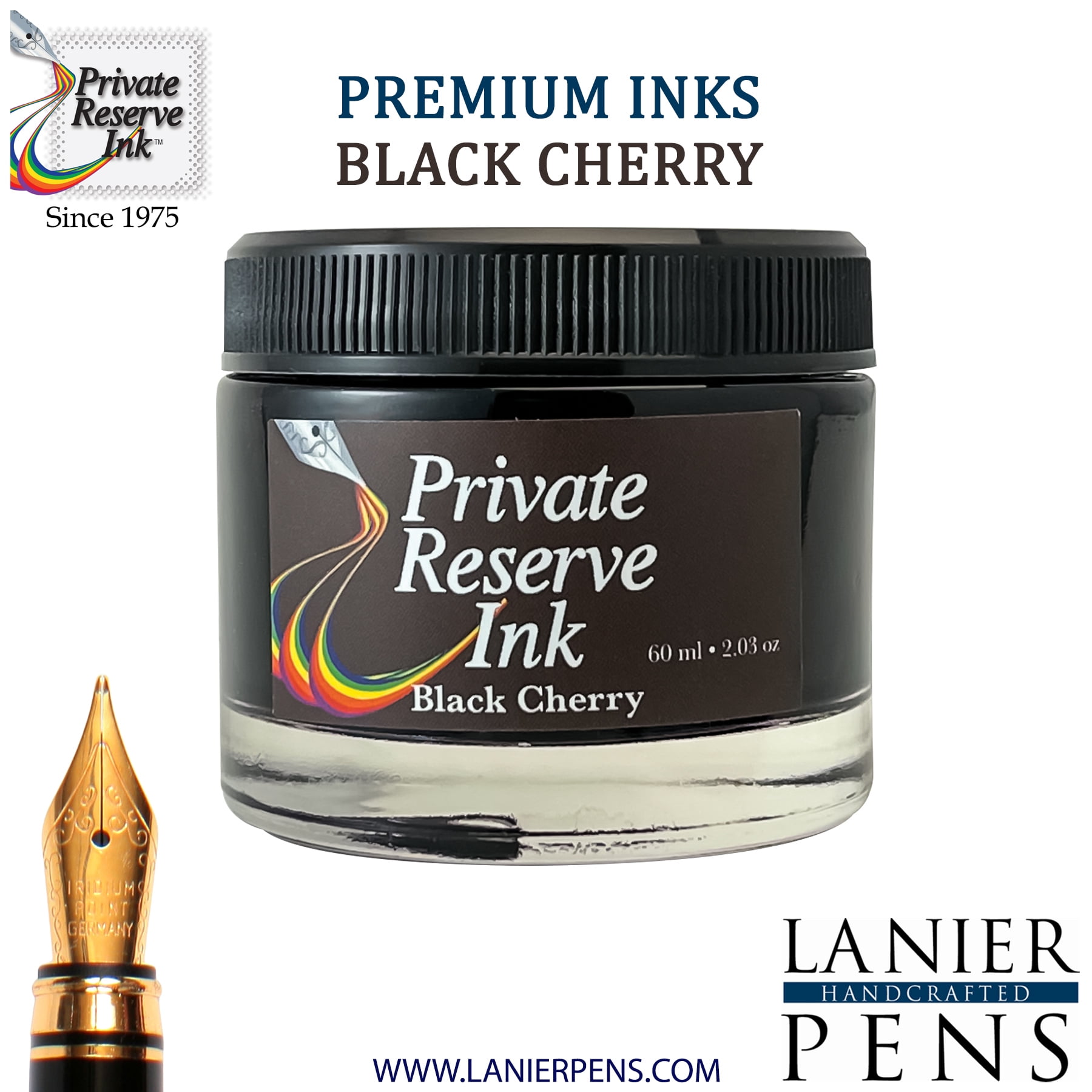 Private Reserve Ink, 60ml Fountain Pen Ink Bottle - Black Cherry (PR17021)