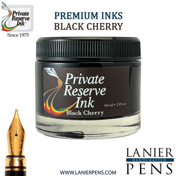 Private Reserve Ink, 60ml Fountain Pen Ink Bottle - Black Cherry (PR17021)