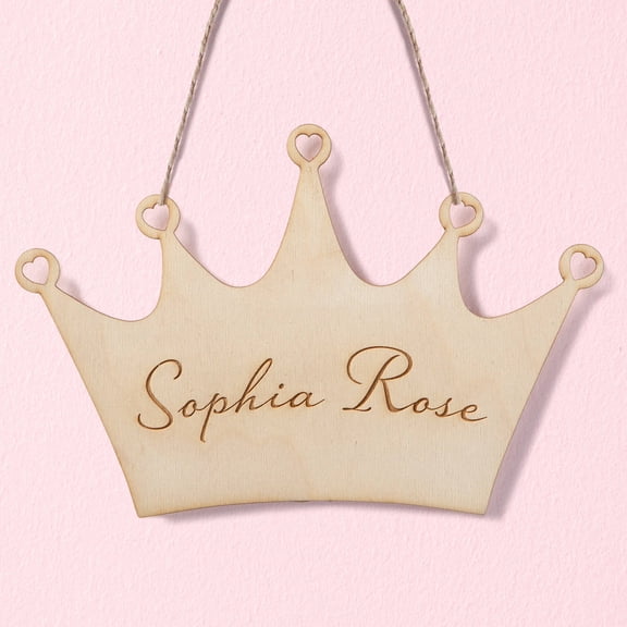 Personalized Wood Crown Plaque