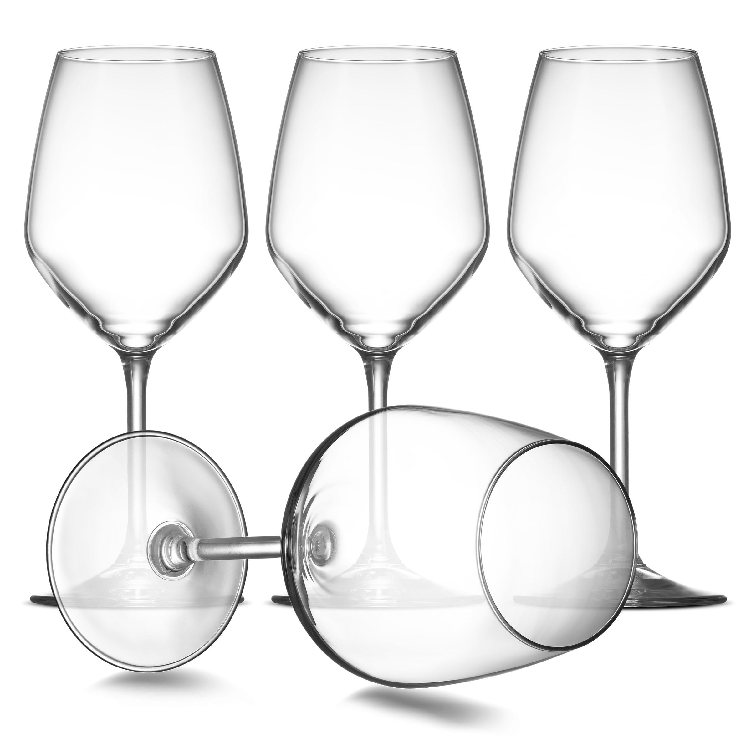 15 Ounce Wine Glass Set of 4 Clear Lead Free Shatter Resistant Paksh Novelty Italian White Wine Glasses