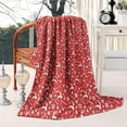 thumbnail image 2 of Red Christmas Deer and Snowflake Pattern Blanket,Comfortable Soft Lamb Wool Throw Blanket,All Season,Warm Lightweight Blankets for Sofa Bed Couch Living Room Chair,50"x60", 2 of 4