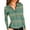 A002-Dark Green, variant on SAATLERI Women's Polo Shirt V-Neck Button Down Dressy Tops for Women Small Flower Print Polo Shirts Pullover Long Sleeve Tunic Tops