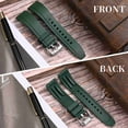 thumbnail image 3 of Premium Silicone Watch Bands,Quick Release Rubber Watch Strap for Men and Women,Strap Width 18mm,Green with Silver Buckle, 3 of 6