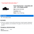 thumbnail image 2 of Power Steering Gear - Compatible with 1961 - 1976 Cadillac DeVille 1962 1963 1964 1965 1966 1967 1968 1969 1970 1971 1972 1973 1974 1975, 2 of 2