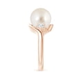 thumbnail image 3 of Angara Classic South Sea Cultured Pearl Bypass Ring in 14K Rose Gold for Women | June Birthstone Jewelry for Her, 3 of 8