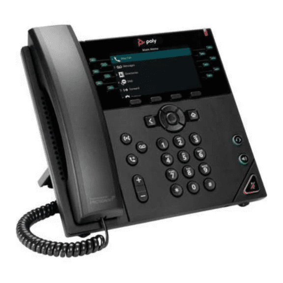Pre-Owned HP Poly VVX 450 12-Line IP Desk Phone with Power Supply (89B76AA)
