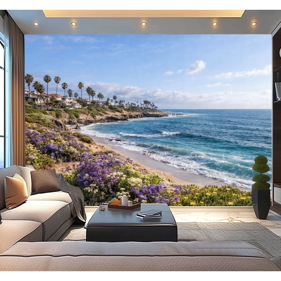 Peel and Stick Wallpaper Waterproof la jolla southern california united states america Wall Mural Decor Self Adhesive and Removable 100in x 144in
