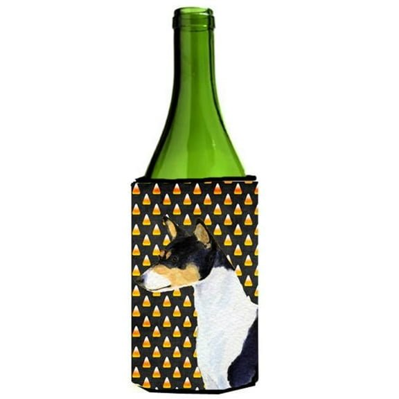 Basenji Candy Corn Halloween Portrait Wine Bottle  Hugger - 24 oz.