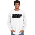 thumbnail image 4 of Hubby Wifey Cute Matching Couple Set Men's Long Sleeve Tee T Shirt Brisco Brands S, 4 of 7