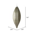 thumbnail image 2 of Vickerman 8" Pewter Shiny Line Finial Ornament, Pack of 4, 2 of 3