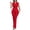 Red, variant on Women's 2 Piece Formal Pantsuit Sleeveless V Neck Ruched Waist Peplum Tops High Waist Flare Pants Elegant Outfits for Office Cocktail Party Red M