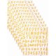 thumbnail image 1 of 10 hojas 720 piezas de pegatinas autoadhesivas de PVC con letras del alfabeto y números, 1 of 4
