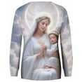 thumbnail image 5 of Amzcrzy Chandails en Molleton pour Femmes Manches Longues Chemises pour Femmes Imprimé de Noël à la Mode Décontracté Ample Manches Longues Col Rond à Capuche Épaule Chandails en Molleton pour Femmes m, 5 of 5