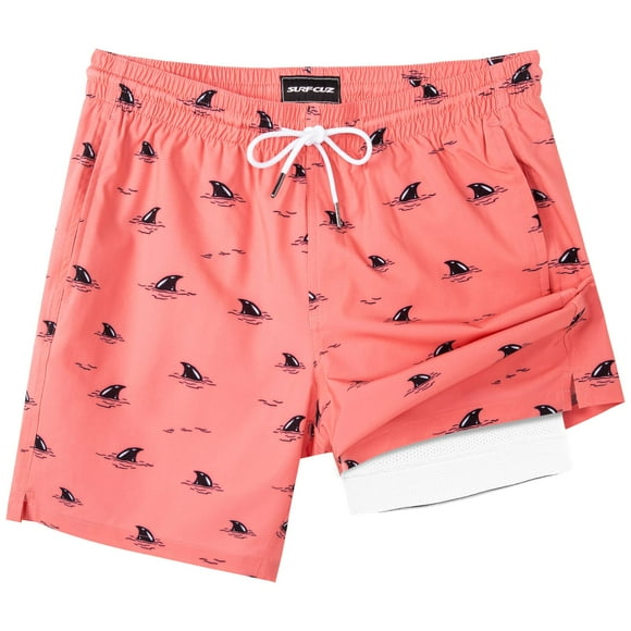 Bañador de Hombre SURF CUZ 7" Secado Rápido con Compresión Rosa
