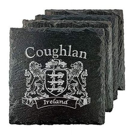 

Coughlan Irish Coat of Arms Slate Coasters - Set of 4