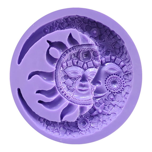 lanema Epoxy Moon for Sun Shape Silicone Mold Serving Board Mold for Home Decoration