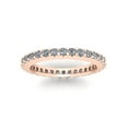 thumbnail image 3 of Natural .90Ct Round Cut Brilliant Diamond Stackable Women's Anniversary Wedding Eternity Band Ring Solid 14k Rose Gold G SI1, 3 of 3
