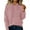 Pink, variant on Thermal Shirt Crew Neck T Shirts For Women Slim Fit Sweaters For Women Holiday Blouses Plus Size Party Tops T Shirts For Women Trendy Womens Clothing Trendy 2025 Long Sleeve Shirts For Women S