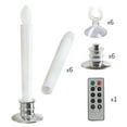 thumbnail image 2 of 6pcs Remote Controlled Flameless Taper Candles with Automatic Timer and Suction Cups, Flickering Battery LED Candles for Year-Round Home Decor, Christmas Wedding Centerpiece, 2 of 7