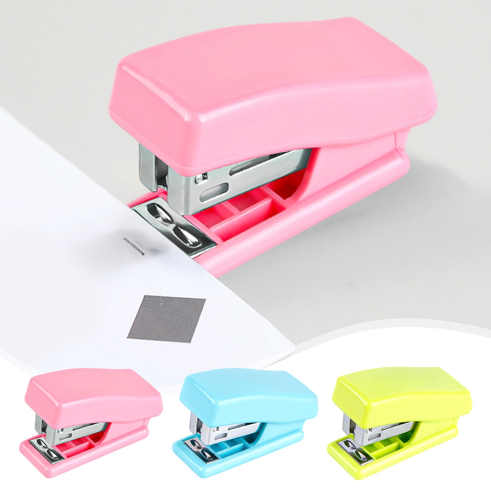 Sentmoon Staplers for Desk Mini Stapler Cartoonoon Stapler Set Of Elementary School Students Cute Mini Stapler Bookbinding Daily Stapler General