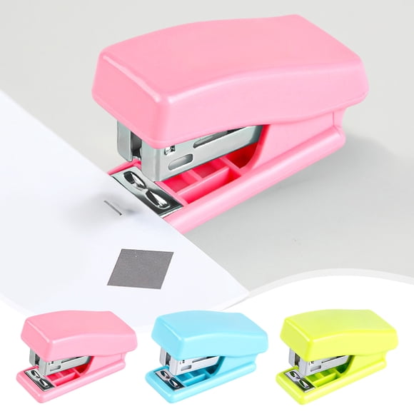 pstuiky Cartoonoon Mini Stapler 1 Pack Cute Portable Stapler for Students Metal Binding Up to 12 Sheets Bookbinding Tool for Home Office