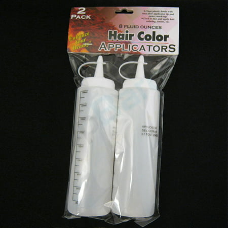 2 Hair Color Applicator Bottles 8 Oz Fluid Mix Coloring Toners Cosmetic Salon