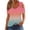 #051-Pink, variant on Craaazy Women's Casual Fitted V Neck Short Sleeve T-Shirt with Cold Shoulder Design and Eyelet Detail for Everyday Outfits Gifts