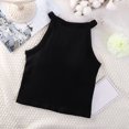 thumbnail image 4 of vigerkar Padded Tank Tops for Women Summer Built-in Bra Camisolse High Neck Casual Cami Tanks Top Sleeveless Basic Shirts (Black, One Size), 4 of 4