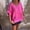 Hot Pink, variant on Women's Large V Neck Loose Eighths Sleeve Pullover Technical Shirts Women Loose Fit Womens Top T Shirt Plain Short Sleeve Shirts for Women 2 Sleeve Women Tops Summer Large Womens Tee Shirt Loose