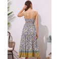 thumbnail image 3 of DARING DIVA Women's Boho Floral Spaghetti Strap A Line Maxi Dresses M Pink, 3 of 6