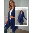 thumbnail image 6 of STARVNC Women Open Front Irregular Hem Long Sleeve Cardigan, 6 of 7