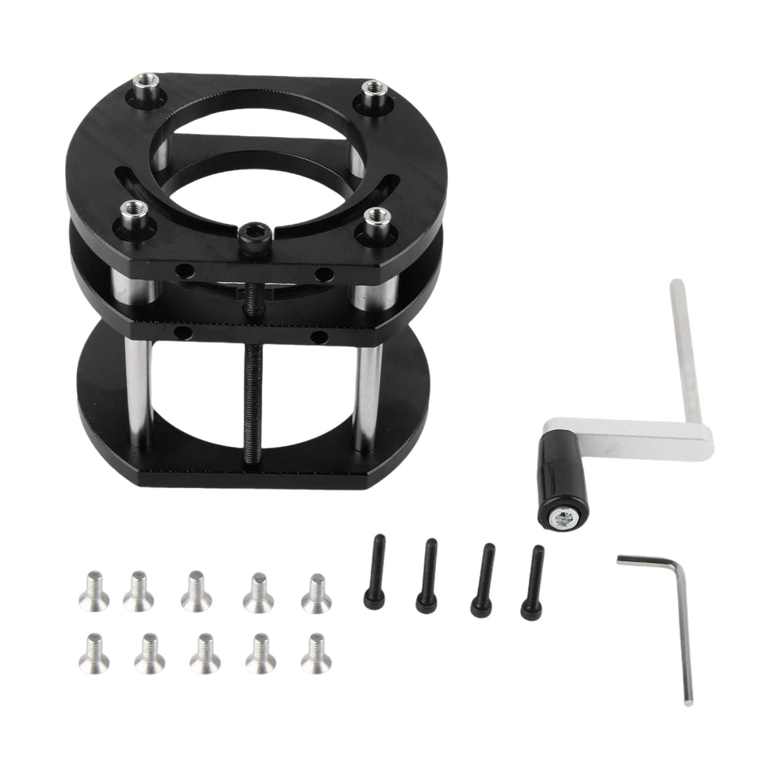 Colaxi Router Lift Router Table Lifting System Base Black Versatile Practical for 64-66mm Diameter Motors Engraving Tool