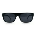 thumbnail image 4 of Mens Kush Narrow Rectangle Horn Rim All Black Street Gangster Sunglasses Matte Black, 4 of 7