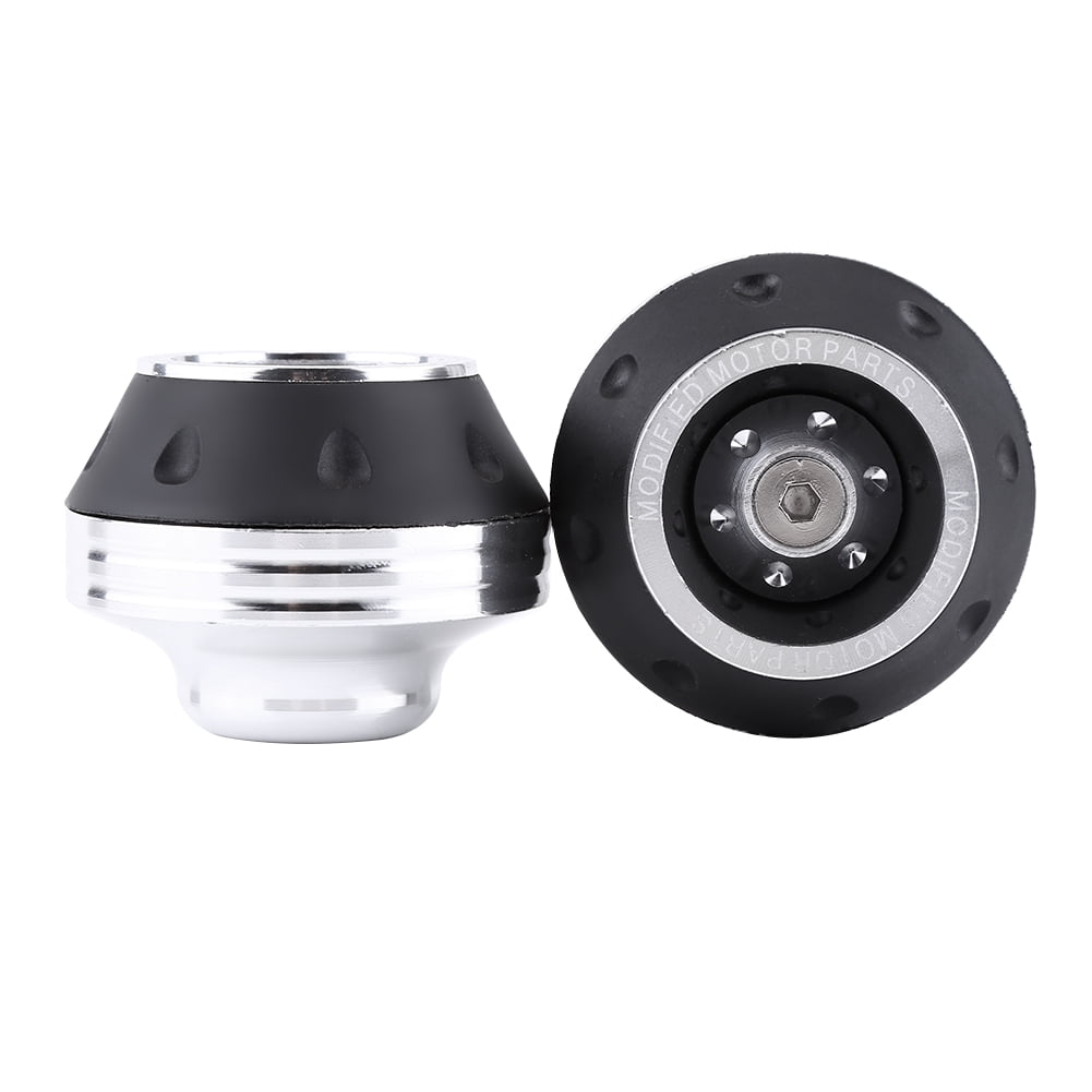 Deslizadores de marco - CNC Aluminio Rueda delantera Deslizadores de marco Moto Proteccin contra cadas Scooter Ciclomotor(plata)