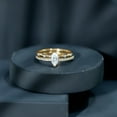 thumbnail image 5 of Rosec Jewels Certified Moissanite Marquise Engagement Ring for Women - 4X8 mm - Double Band Ring - D-VS1 Grade, 10K Yellow Gold, US 9.50, 5 of 8