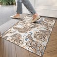 thumbnail image 4 of Orange Paisley Pattern Door Rugs,Washable Non Slip Door Mats Indoor,Decorative Door Mats,Entry Mat Indoor for Entrance,Bedroom,Kitchen,Bathroom,17"x30", 4 of 6