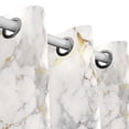 thumbnail image 5 of Grey White Marble Blackout Curtains 2 Panels Set Grommet Drapes for Bedroom Living Room W55xL84, 5 of 6