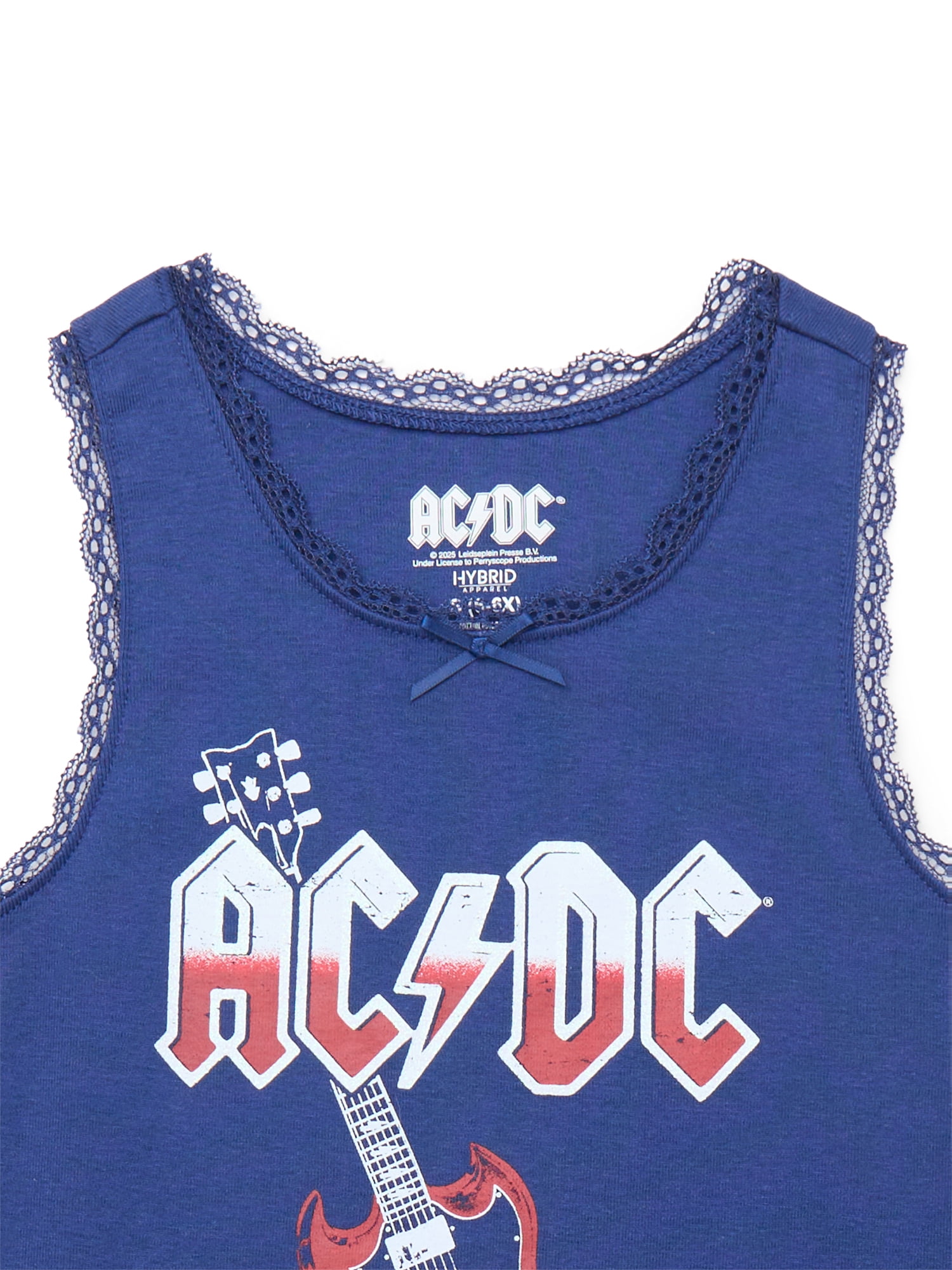 ACDC Girls Americana Graphic Tank Top with Lace Trim, Sizes 4-16