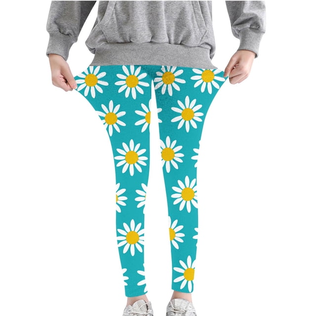 High Waist Leggings for Girls Leggings for Girls Soft Comfortable Leggings for Kids In 3-8 Years Ankle Length Girls Printed Leggings Multicolor 3 Years