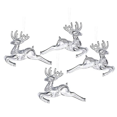 

Cglfd Fawn Pendant Christmas Tree Pendant Christmas Tree Decoration Christmas Transparent Acrylic Snowflake Pendant