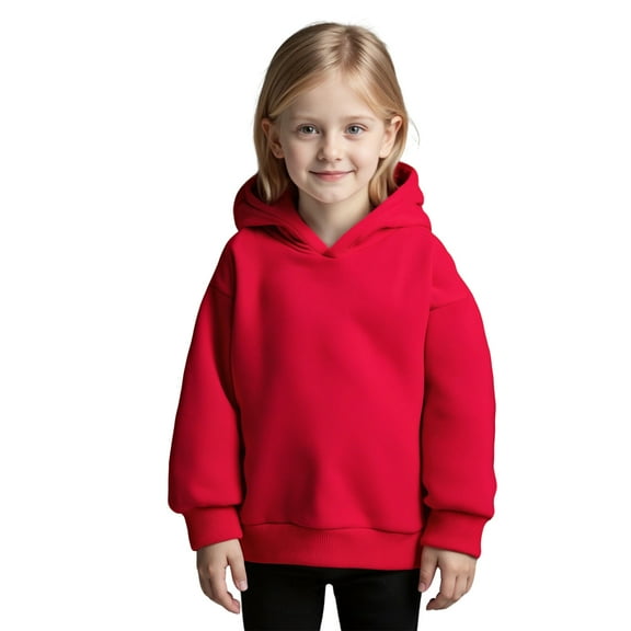 Hoddies Red Hoodies Lightweight Long Sleeve Hoodies Fall Winter Clothes 4-5 Years Boy Clothes Boys Girls Fashion