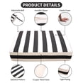 thumbnail image 3 of Outdoor Seat Cushion Set Deep Seating Patio Cushion Set Thick Cushions 25.6"x25.6"x5”,Grey Stripes, 3 of 6