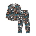 thumbnail image 1 of Balery Coffee Lover Print Pijama para Hombre de Dos Piezas con Manga Larga, Conjunto de Dormir y Descanso Suave con Bolsillos-XX-Large, 1 of 1