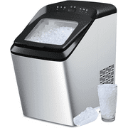 AICOOK Nugget Ice Maker for Countertop, Makes 26lb Nugget Ice per Day, Sonic Ice Maker Machine, Crunchy Pellet Ice Maker with 5.3lb Ice Bin and Scoop for Home Office, Self-Cleaning