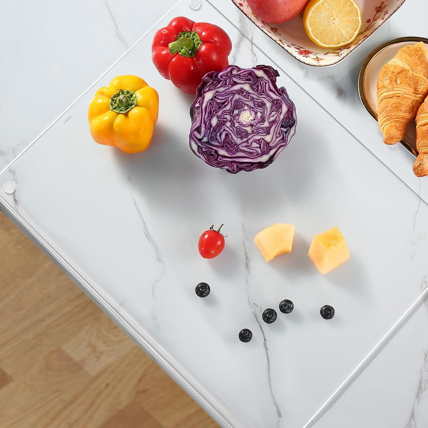 Acrylic Cutting Board with Lip Non Slip Clear Cutting Board Chopping Acrylic Countertop Protector Cover Shatter Resistant for Home Restaurant Kitchen Sink Stove (14x 18 Inch)