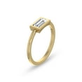 thumbnail image 2 of SZUL Women's Lab Grown 1/4 Carat Baguette Bezel Solitaire Diamond Ring in 14K Yellow Gold, 2 of 7