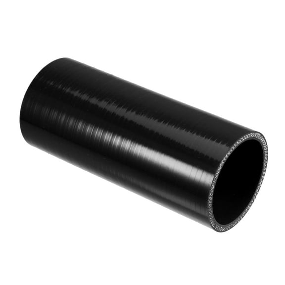 2.25" ID 6" Length 4-Ply Reinforced High Temp Straight Coupler Silicone Reducer Hose Black for Car